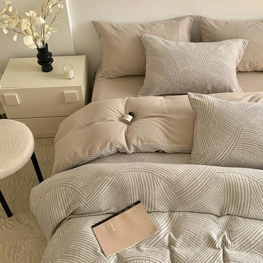 【三层纱A类磨毛四件套】全棉磨毛A类色织提花四件套三层纱磨毛件套提花秋冬 商品图11