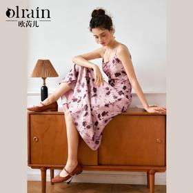 
OLrain欧芮儿法式吊带连衣裙女秋季2024年新款收腰显瘦无袖裙子