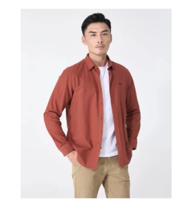 男装24秋冬新品休闲翻领长袖衬衫2219-9353