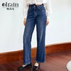 OLrain欧芮儿法式牛仔长裤女秋季2024年新款高腰直筒复古阔腿长裤 商品缩略图0