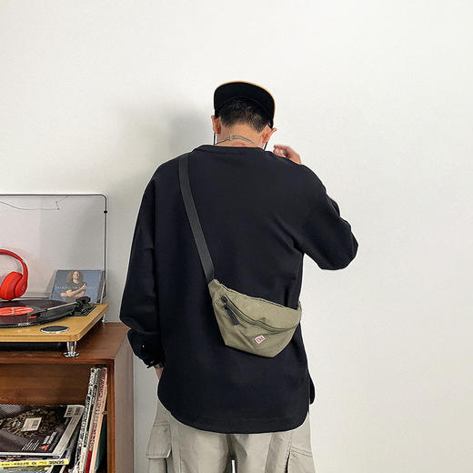 徐太浪日系高级感简约长袖T恤男春秋设计感衬衫袖休闲纯棉打底衫 商品图3