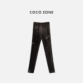 COCO ZONE 简约松紧腰百搭休闲裤纯色通勤束脚裤CC2C1673
