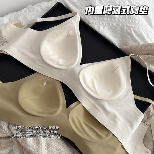 粉底液内衣 豹纹深V提拉 养护无痕内衣 固定杯小胸聚拢不空杯收副乳防下垂文胸 商品图2