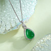 子佩集S925银【春色满园】套链【DZ016869】纯银绿玉髓水滴项链2408 商品缩略图1