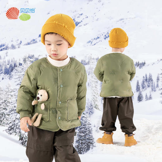 贝贝怡童装儿童轻薄羽绒服三防男童宝宝冬装2024冬季新款小童外套ZB4DS035 商品图2