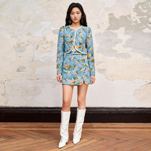 欧式复古扶桑花提花外套女蕾丝吊带内搭 商品图3