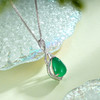 子佩集S925银【若原绿野】套链【YHTL003】纯银绿玉髓水滴项链2408 商品缩略图1