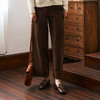 
OLrain欧芮儿棕色休闲裤女秋季2024新款高腰显瘦百搭直筒宽松裤子 商品缩略图2