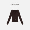 COCO ZONE 高级感简约圆领针织衫套头显瘦上衣CC2C2068 商品缩略图1