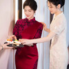 LHS喜婆婆婚宴装敬酒服订婚喜服2024秋新款婚礼妈妈礼服旗袍连衣裙女 商品缩略图2