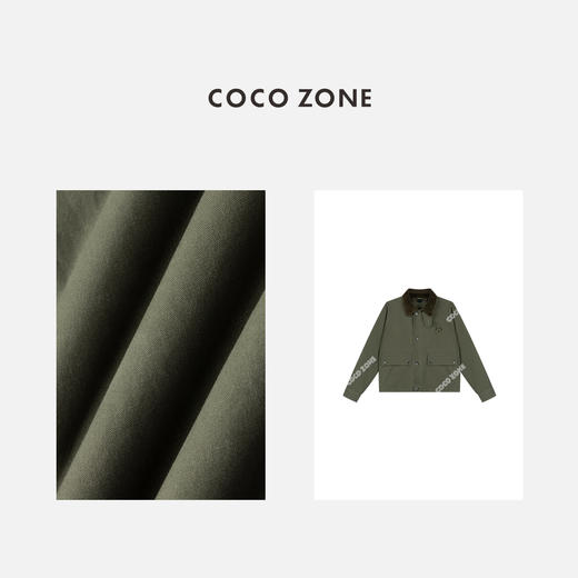 COCO ZONE 秋季复古翻领长袖外套简约百搭上衣CC1C1844 商品图4