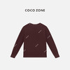 COCO ZONE 100绵羊毛长袖针织衫纯色圆领上衣CC2C1329 商品缩略图0