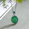 子佩集S925银【凝霜藏翠】套链【DZ013999】纯银绿玉髓平安扣项链2408 商品缩略图3
