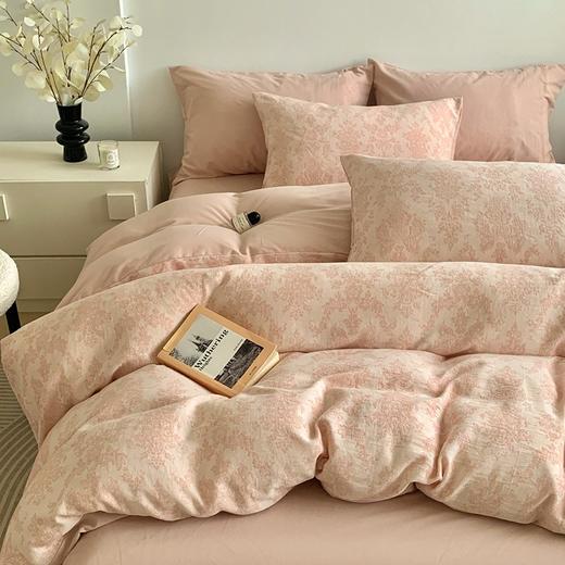 【三层纱A类磨毛四件套】全棉磨毛A类色织提花四件套三层纱磨毛件套提花秋冬 商品图7