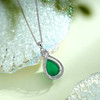 子佩集S925银【春色满园】套链【DZ016869】纯银绿玉髓水滴项链2408 商品缩略图2