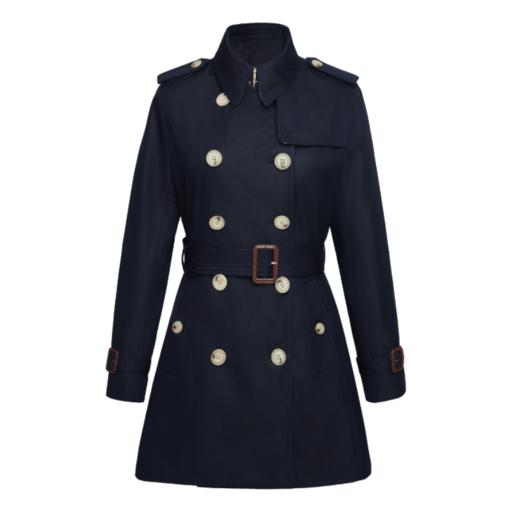 DH3C2KD777【赞之拓】经典显瘦英伦气质风衣-短款/长款 商品图4