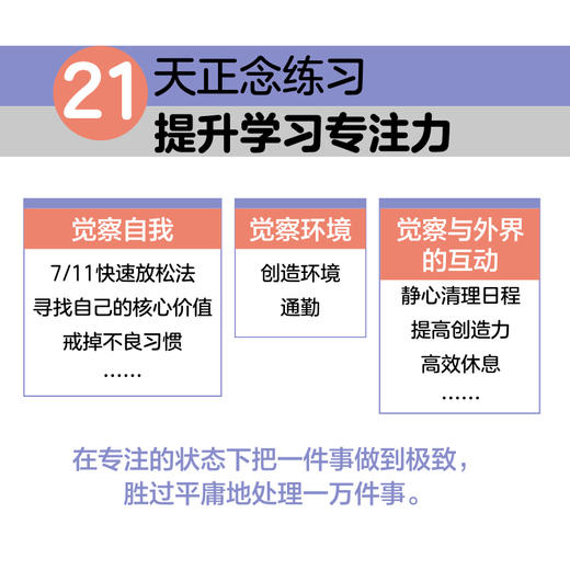 哈佛*学习法 正念学习方法专注力成长型思维注意力学习效率考试学习高手哈佛大学多年研究和实践积累的*学习方法 商品图3