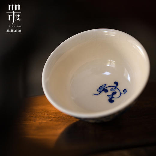 问鼎器度汝窑鹅黄青花星娥杯（宝莲) 商品图3