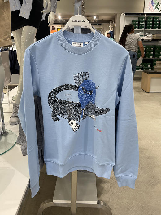 Lacoste/法国鳄鱼 男士圆领纯棉鳄鱼印花套头长袖卫衣 SH8202 商品图0