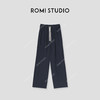 ROMI STUDIO“内心规则”100亚麻砂洗加软松紧腰直筒休闲裤421K5074 商品缩略图0