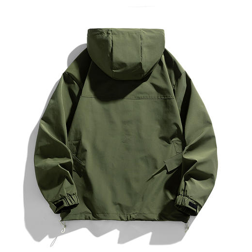 【新款DJR】大依优型大码连帽夹克加肥加大休闲胖子宽松外套上衣男装潮流户外 商品图10