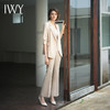 IWY/IWY秋冬季新款杏色西装微喇裤两件套通勤干练气质*职业套装女C14234+P34234 商品缩略图4
