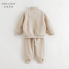 马克珍妮男女童大口袋拼接摇粒绒卫衣套装儿童套装秋冬新款241136 商品缩略图2