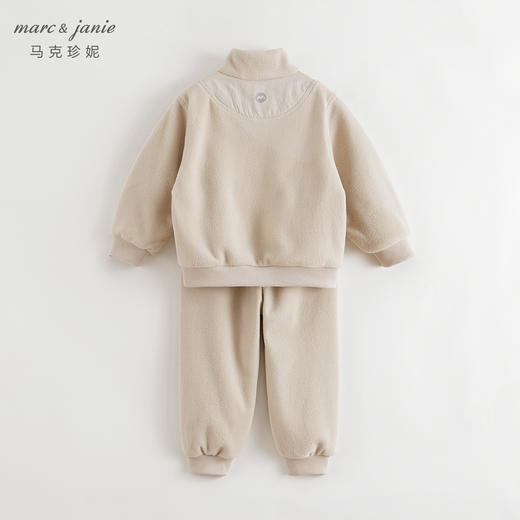 马克珍妮男女童大口袋拼接摇粒绒卫衣套装儿童套装秋冬新款241136 商品图2