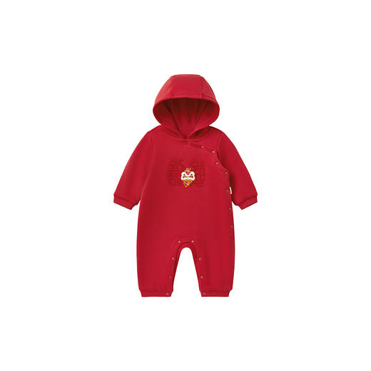 【商场同款】英氏婴儿衣服秋冬羊羔绒保暖男女童连体衣拜年服国风 商品图4