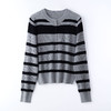 雀说 羊毛针织衫套头衫新款条纹女士秋季宽松显瘦韩版上衣4ZF-788-JC3 商品缩略图4
