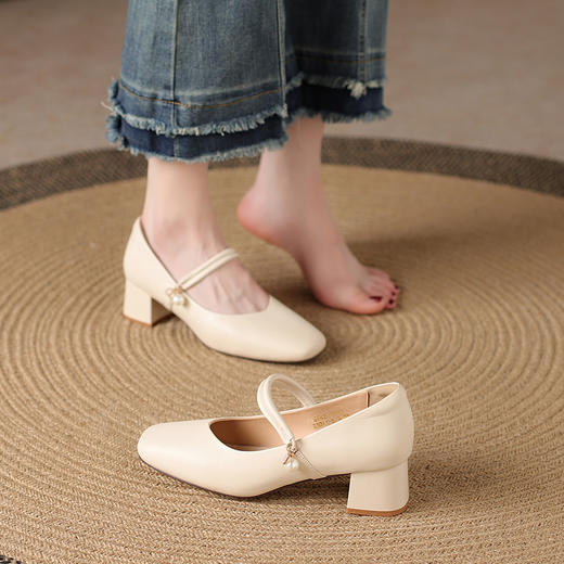 品质好货 | 索菲娅春秋2024年新款头层牛皮玛丽珍女鞋 SF42111713 商品图4