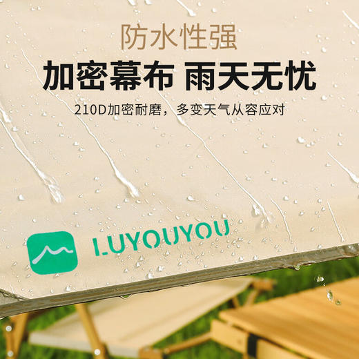 出游季路悠悠流沙金标配涂银天幕3*3m全家户外专享轻松容纳4-6人天幕之下一切简单更亲近 商品图4