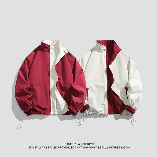 【Q】【双面穿】【新款DH】大依优型大码立领夹克加肥加大休闲胖子宽松外套上衣男装潮流 商品图5