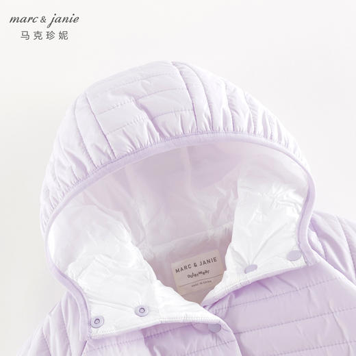 马克珍妮女童时尚花苞连帽外套儿童棉衣棉服2024年秋冬新款241639 商品图3