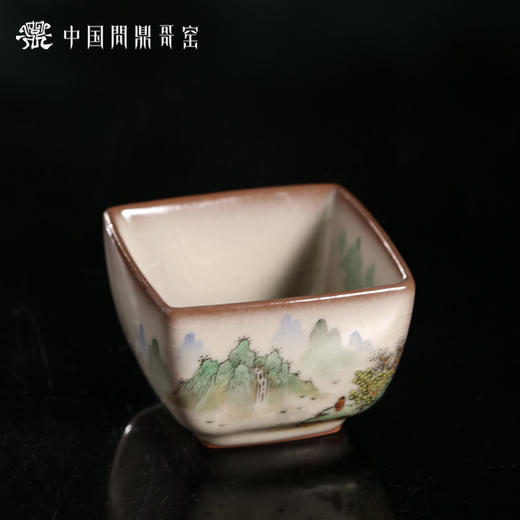 问鼎哥窑方鼎杯（山中观景) 商品图1
