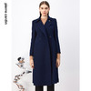 皮尔卡丹女装风衣蓝色纯色中长款商务羊毛大衣女外套P3301G3998N0
 商品缩略图0