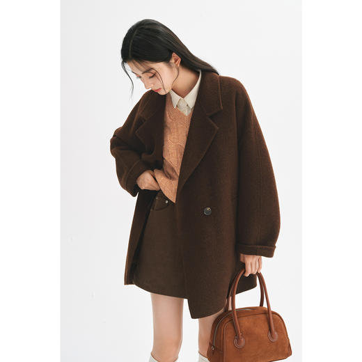 【严选】诗凡黎学院风秋冬通勤气质毛呢外套SF8470411 商品图2