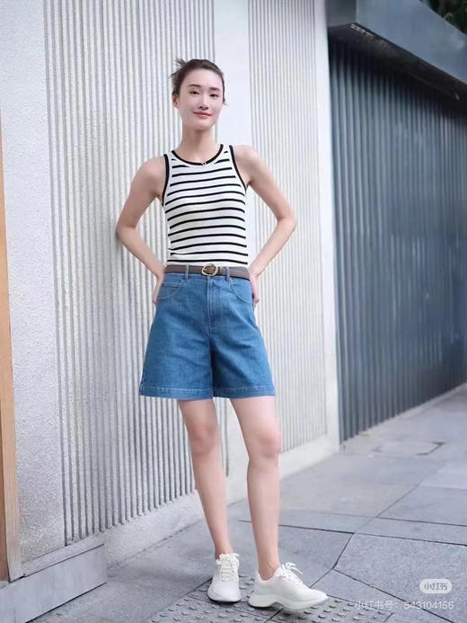 【断码 清仓 凑单】高支 小禾 条纹超细棉针织 背心 要修身效果 卡码收小一码 商品图13