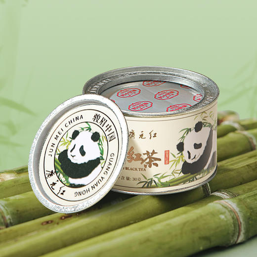 正山堂广元红 熊猫红茶骏眉中国四川特级红茶茶叶正宗罐装30g 商品图5
