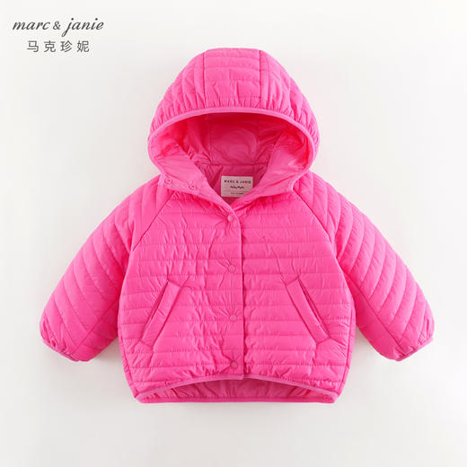 马克珍妮女童时尚花苞连帽外套儿童棉衣棉服2024年秋冬新款241639 商品图2