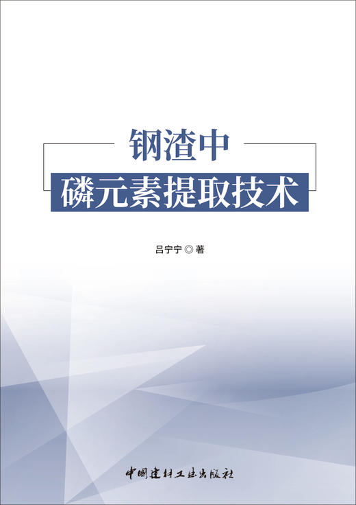 钢渣中磷元素提取技术/吕宁宁著:中国建材工业出版社,2024 ISBN 9787516042540 商品图3