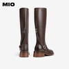 MIO米奥冬季增高厚底瘦瘦靴质感高级长筒靴百搭靴子女M245895532 商品缩略图3