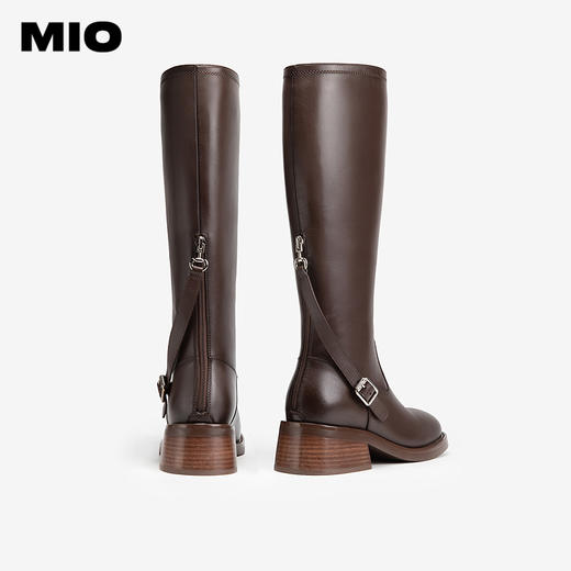 MIO米奥冬季增高厚底瘦瘦靴质感高级长筒靴百搭靴子女M245895532 商品图3