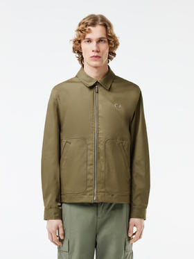 小鱼 2024秋季新款 男装简约时尚休闲舒适翻领拉链夹克外套 特惠 Z-11956