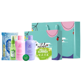 5件套香氛滋润洗发水300ml*1 香氛滋润沐浴露300ml*1 清润竹叶清香花露水50ml*1 泰国卡瓦库德薄荷膏3g*1 静默蜜语夏日礼盒*1 海氏海诺清凉湿巾10抽*1 手提袋*1 精美贺卡*1