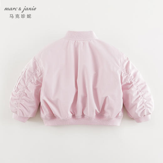 马克珍妮女童时尚潮流宽松棒球服外套儿童棉服秋冬新款夹克241383 商品图3