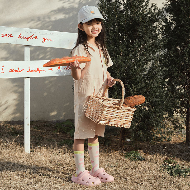 朴西小小麻豆男女童凉拖鞋室内家居厚底防滑踩屎感儿童洞洞鞋春夏季