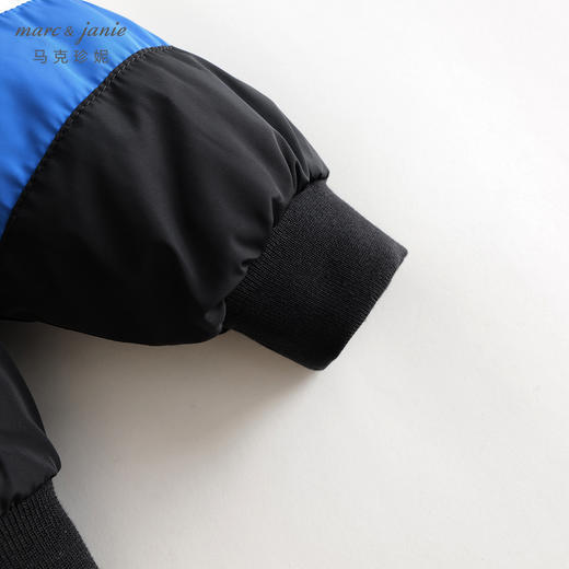 马克珍妮男童潮酷赛车风棒球服儿童夹棉外套夹克秋冬新款241019 商品图6