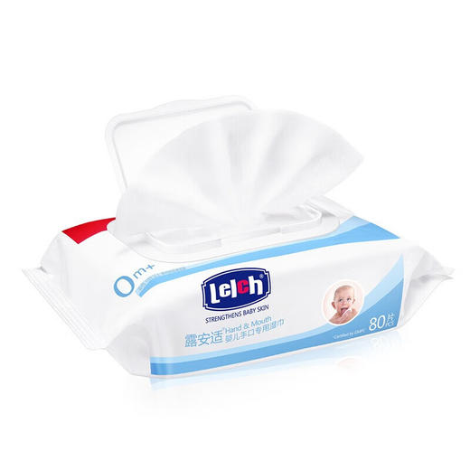 露安适婴儿手口专用湿巾80片翻盖装 商品图1