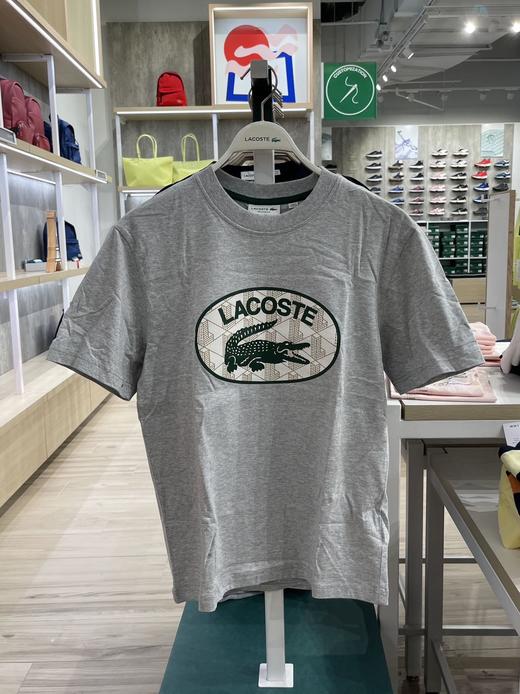 Lacoste/法国鳄鱼 男士夏季圆领纯棉宽松印花休闲短袖T恤TH0064 商品图1